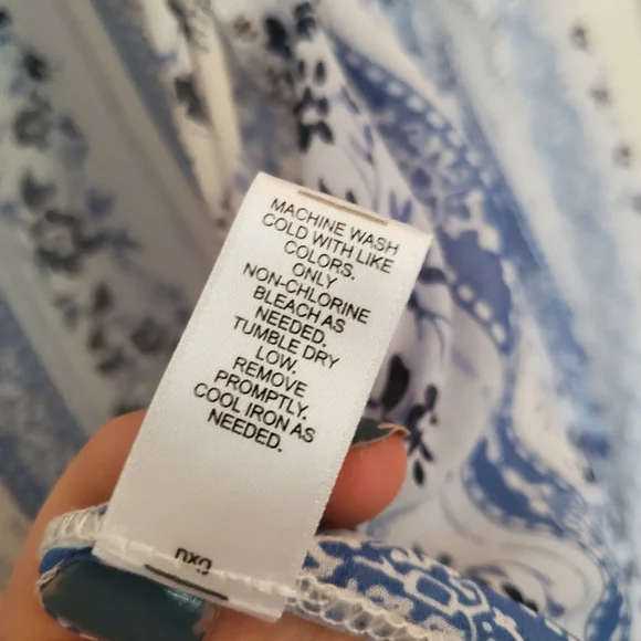 Versona Blue Floral Sheer Open Front Duster Coverup - Picture 6 of 7